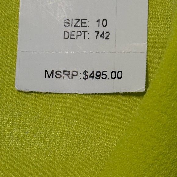 Jonathan Simkhai Kayleigh Ripple Crepe Mini Dress in Lime Size 10 NWT - Picture 8 of 8